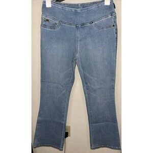 DG2 By Diane Gilman Bootcut Stretch Jeans Women Sz PM Light Blue